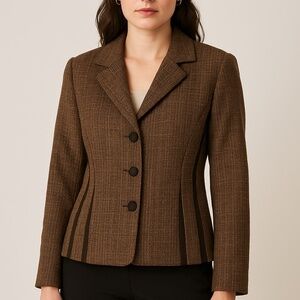 Dark Brown Plaza South Petite Blazer